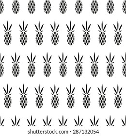 print vector seamless wallpaper with juicy pineapple