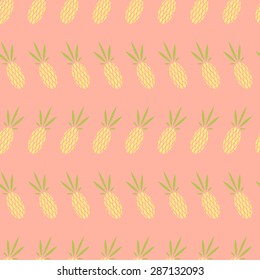 print vector seamless wallpaper with juicy pineapple