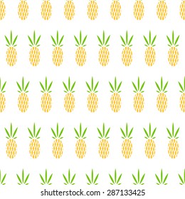 print vector seamless wallpaper with juicy pineapple