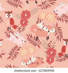 print vintage animal background seamless pattern