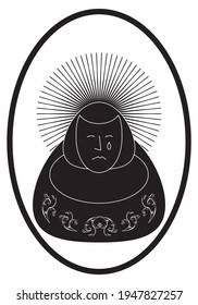 Print of the Virgin at Easter in Spain or Andalusia