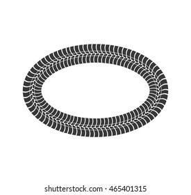 print wheel circle tire shape black icon. Isolated and flat illustration. Vector graphic