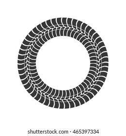 print wheel tire shape black icon. Isolated and flat illustration. Vector graphic