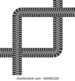 print wheel tire shape black icon. Isolated and flat illustration. Vector graphic