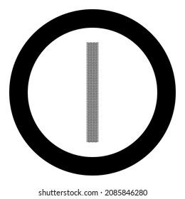 Print wheel winding trace of tyres track icon in circle round black color vector illustration image solid outline style simple