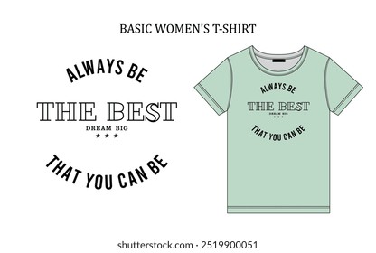 print for women's basic t-shirt 