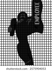 PRINT WORK ABSTRACT AND IMAGERIC WALK MAN