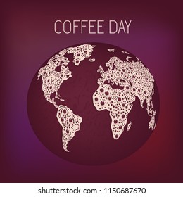 Print world coffe day  bubble