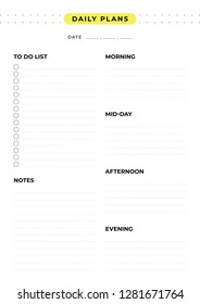 Printable A4 daily planner