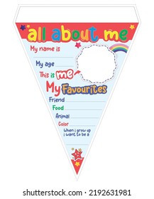 Printable All About Me Pennant