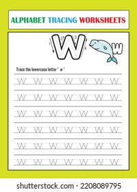 Printable Alphabet Tracing Worksheets vector