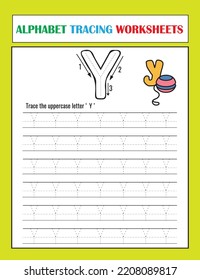 Printable Alphabet Tracing Worksheets vector