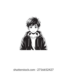 Arquivo Eps de personagem de anime imprimível Para camiseta e outro uso.