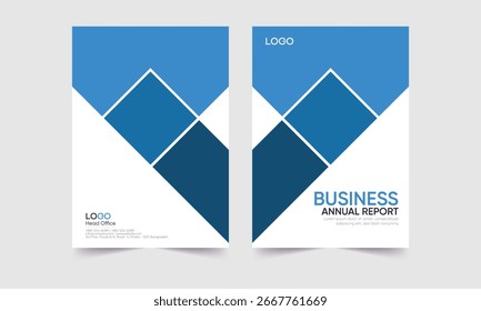 Cubierta de Vector del informe anual imprimible, cubierta creativa del folleto, cubierta del folleto, diseño de la cubierta