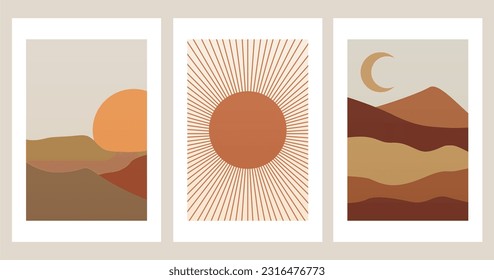 Imprimibles pinturas de arte. Afiches de Boho Art. Decoración de la pared de la galería. Decoración Moderna De Arte Pared De Mediados Del Siglo. Decoración del hogar Boho