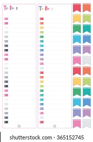 Printable boxes,half boxes,long flags and small flags , in flat colors for planners, Printable to do sheets.Size 1,5''x1,9'''' for the box and 0,7''x0,8'' for the small flags.fits Erin Condren Planner