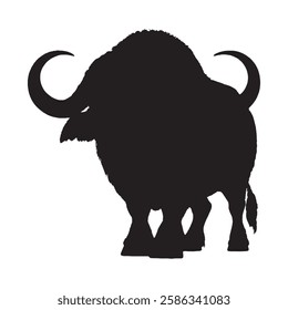 Printable Buffalo Silhouette for DIY Crafting and Laser Cutting - Buffalo Vector - Buffalo Illustration
