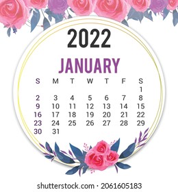 Printable Calendar 2022 Template  Design