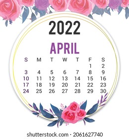 Printable Calendar 2022 Template Design