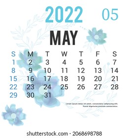 Diseño de plantillas de calendario 2022 imprimible