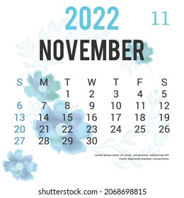 Diseño de plantillas de calendario 2022 imprimible