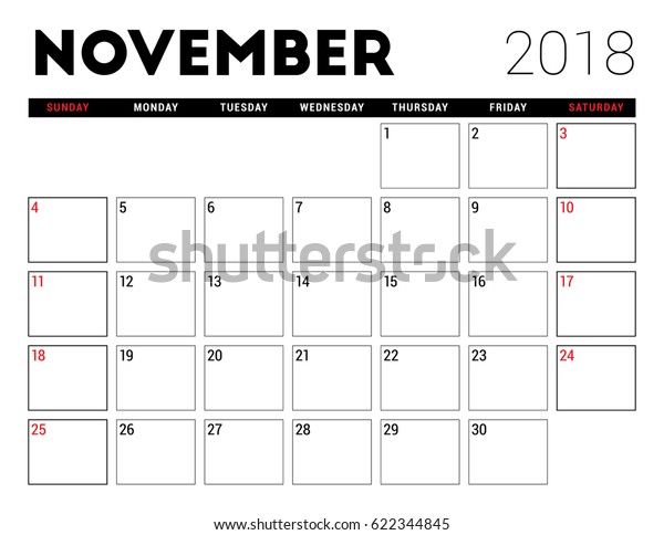 printable calendar june 2018 planner design stock vector royalty free 622348487
