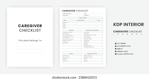 Printable Caregiver Daily Checklist Template