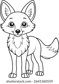 Printable cartoon jackal coloring page great for fun animal coloring projects