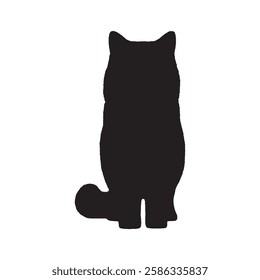 Printable Cat Silhouette for T-Shirts and Apparel - Cat Vector - Cat Illustration
