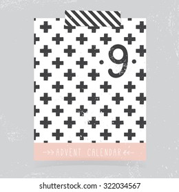 Printable Christmas Advent Calendar | Countdown to Christmas | 9