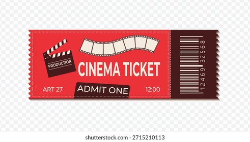 Imprimible entrada de cine ticket pase de papel aislado admitir token diseño profesional