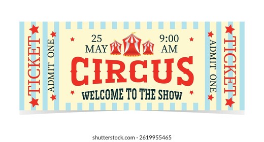 bilhete de circo imprimível admitir um