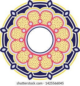 Printable colorful mini mandala for any kind of your design purposes, such as logo, coloring book, sticker, fabric, t shirt, pillow case, wall decoration, etc.