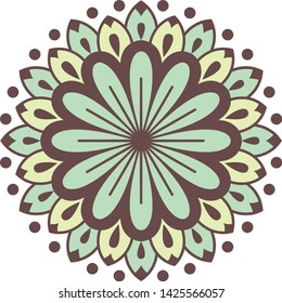 Printable colorful mini mandala for any kind of your design purposes, such as logo, coloring book, sticker, fabric, t shirt, pillow case, wall decoration, etc.