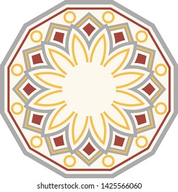 Printable colorful mini mandala for any kind of your design purposes, such as logo, coloring book, sticker, fabric, t shirt, pillow case, wall decoration, etc.
