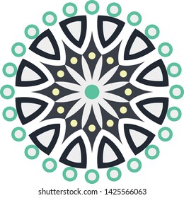 Printable colorful mini mandala for any kind of your design purposes, such as logo, coloring book, sticker, fabric, t shirt, pillow case, wall decoration, etc.