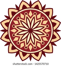Printable colorful mini mandala for any kind of your design purposes, such as logo, coloring book, sticker, fabric, t shirt, pillow case, wall decoration, etc.