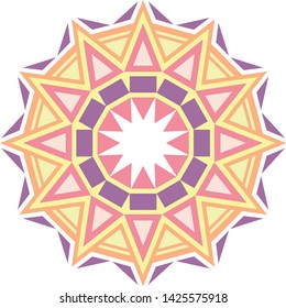 Printable colorful mini mandala for any kind of your design purposes, such as logo, coloring book, sticker, fabric, t shirt, pillow case, wall decoration, etc.