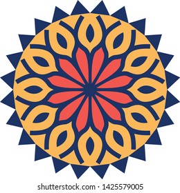 Printable colorful mini mandala for any kind of your design purposes, such as logo, coloring book, sticker, fabric, t shirt, pillow case, wall decoration, etc.