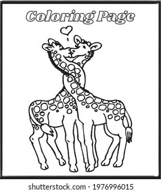 giraffe colouring page high res stock images shutterstock