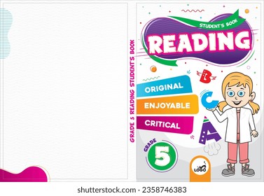 Printable cover design adapted to educational books.