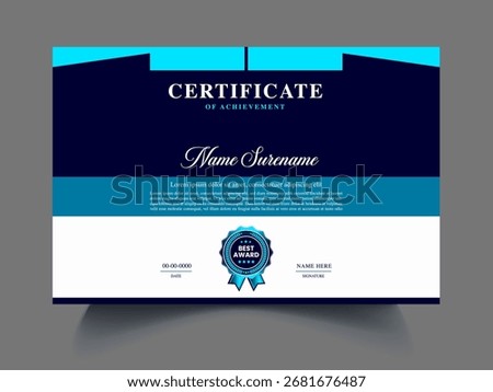 printable, customizable academic certificate design templates