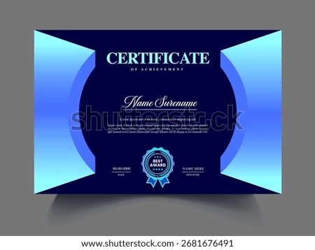 printable, customizable academic certificate design templates