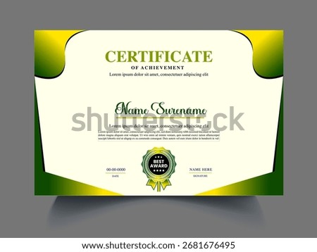 printable, customizable academic certificate design templates