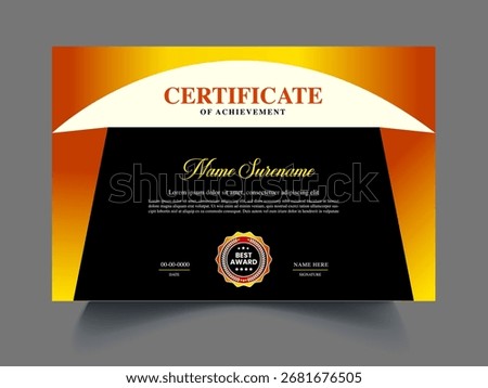 printable, customizable academic certificate design templates