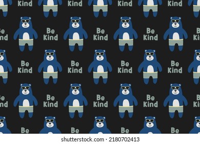 Printable Cute Bear Seamless Pattern Background for Wrapping Paper, Embellishments and Decorations as well as for Digital Needs Such as Web Banners, Flyers, Greeting Cards, And More