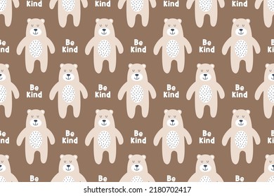 Printable Cute Bear Seamless Pattern Background for Wrapping Paper, Embellishments and Decorations as well as for Digital Needs Such as Web Banners, Flyers, Greeting Cards, And More