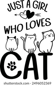 Printable Cute Cat Lover T-Shirt Designs