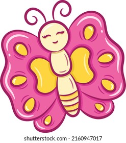 printable cute drawing butterfly for school and kids