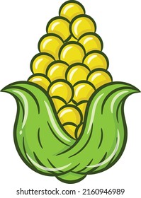 printable cute drawing corn for school and kids